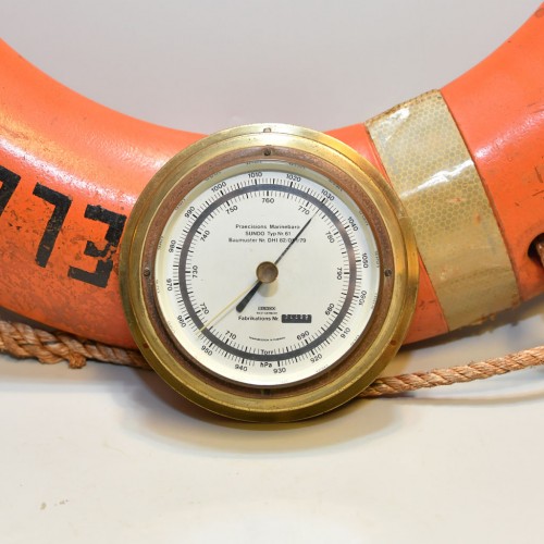 Ship's Boat Marine Weather Aneroid Barometer Thermometer