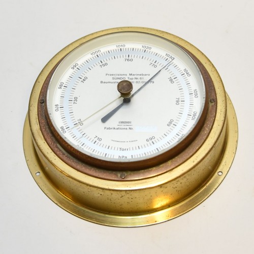 Ship's Boat Marine Weather Aneroid Barometer Thermometer