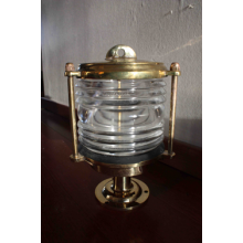 Post Mounted Nautical Lights |Brass Clear Fresnel Lens