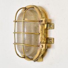 Reclaimed Vintage Industrial Brass Capsule Light 