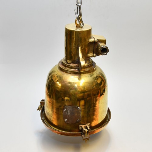 Vintage Industrial Brass Hanging Spot Light