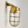 Vintage 90 Degree Brass Nautical Wall Light – Authentic Ship Passageway Sconce